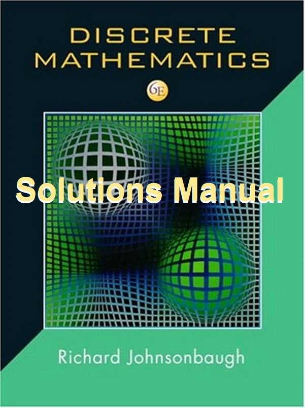 Solucionario Matemática Discreta, 6ta Edición Richard Johnsonbaugh